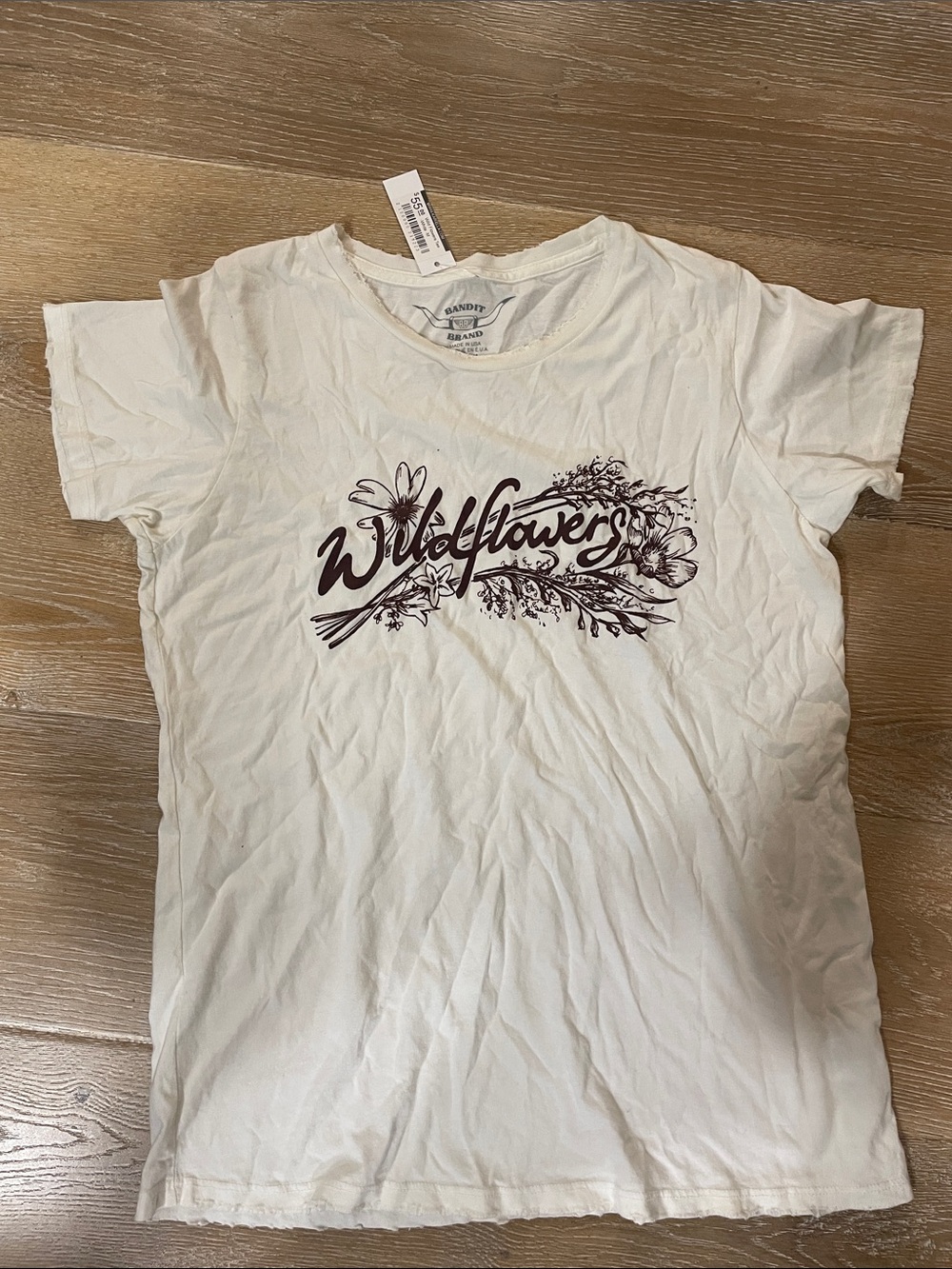 Bandit Wildflowers Graphic Tee - Cream Short Sleeve Shirt